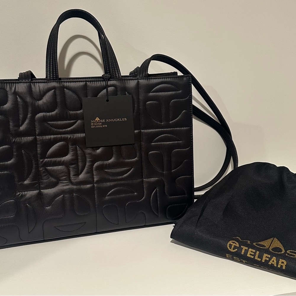 Telfar x Moose Knuckles Black Quilted Tote Bag - Medium
